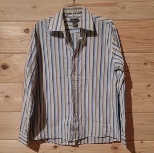 Men's Bruno Button Up Long Sleeve Plaid Shirt Size L 23x28